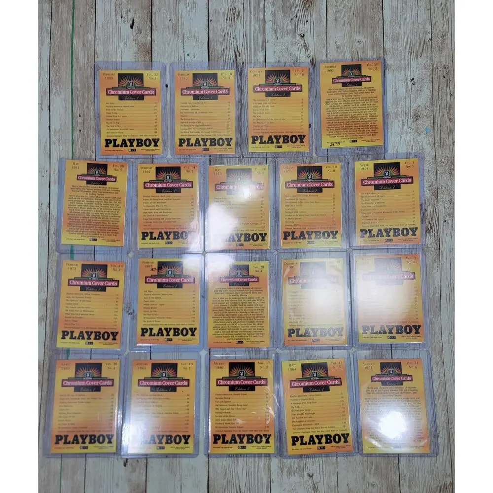 1995 Playboy Chromium Cover Edition 19 Card Lot